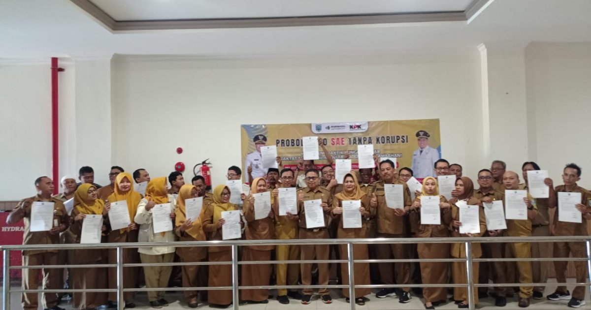 Komitmen Cegah Korupsi, Diskominfo Teken Pakta Integritas